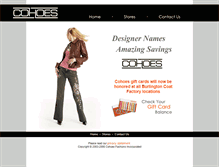 Tablet Screenshot of cohoesfashions.com